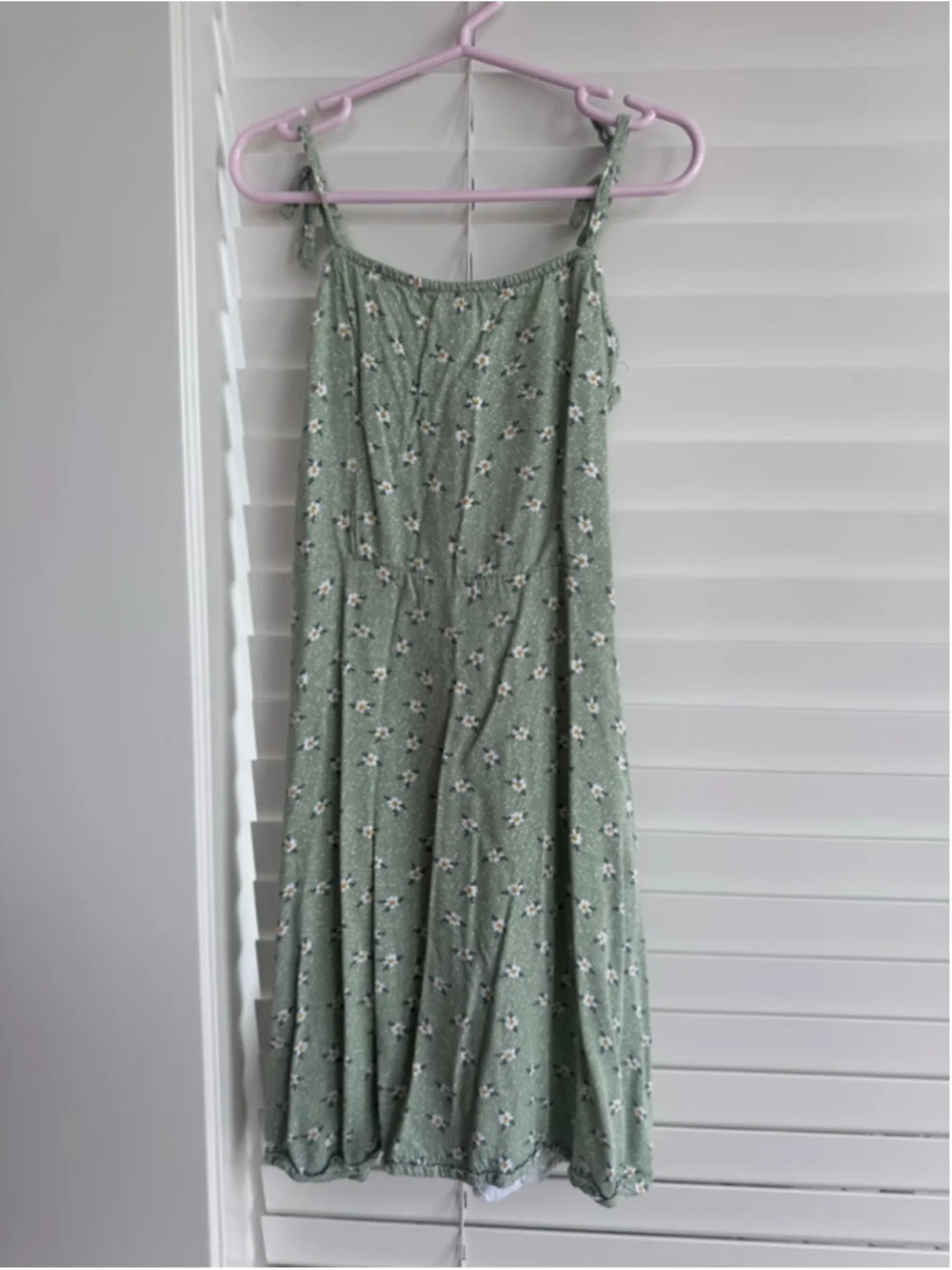 Nordstrom Girls Green Floral Mini Dress Medium